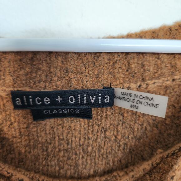 Alice + Olivia Oversized Stretch Sweater M Brown Cozycore - Picture 3 of 7